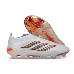 Crampons de Football adidas Predator Elite LL FG Blanc Noir Rouge