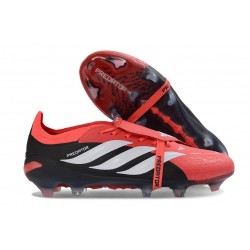Crampons Nouvelles adidas Predator Elite FT FG Rouge Noir Blanc