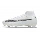 Crampons de Foot Nike Mercurial Superfly X Elite FG Blanc Noir