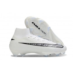 Crampons de Foot Nike Mercurial Superfly X Elite FG Blanc Noir