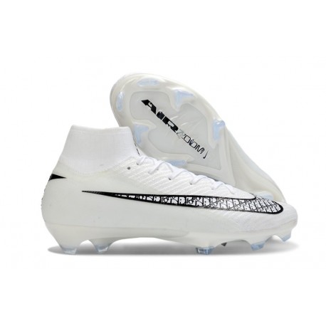 Crampons de Foot Nike Mercurial Superfly X Elite FG Blanc Noir