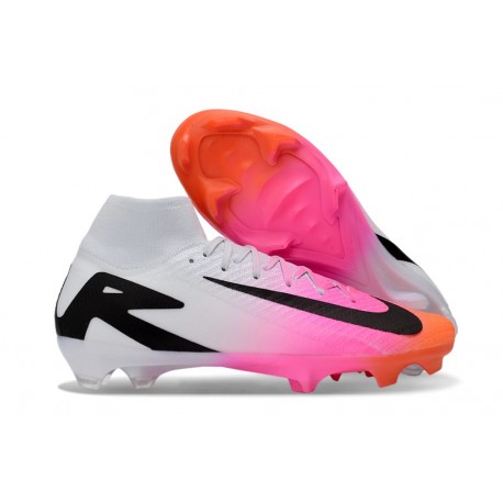 Crampons de Foot Nike Mercurial Superfly X Elite FG Rose Blanc Noir