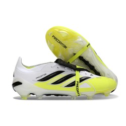 Crampons Nouvelles adidas Predator Elite FT FG Blanc Noir Jaune