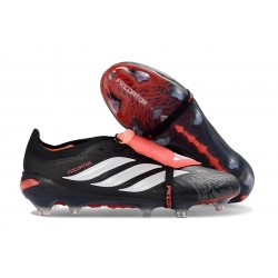 Crampons Nouvelles adidas Predator Elite FT FG Noir Blanc Ftwr Rouge Lucide