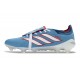 Chaussure de Foot adidas Predator Elite Tongue FG Bleu Blanc