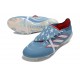 Chaussure de Foot adidas Predator Elite Tongue FG Bleu Blanc