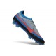 Crampon Nike Air Zoom Mercurial Vapor XVII Elite FG Bleu Gris Rouge