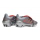 Chaussure de Foot adidas Predator Elite Tongue FG Gris Rouge