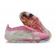 Chaussure de Foot adidas Predator Elite Tongue FG Rose Blanc
