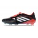 Chaussure de Foot adidas Predator Elite Tongue FG Noir Blanc Rouge