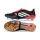 Chaussure de Foot adidas Predator Elite Tongue FG Noir Blanc Rouge