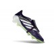 Chaussure de Foot adidas Predator Elite Tongue FG Noir Blanc Vert