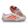 Chaussure de Foot adidas Predator Elite Tongue FG Blanc Rouge