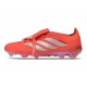 Chaussure de Foot adidas Predator Elite Tongue FG Rouge Argent