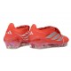 Chaussure de Foot adidas Predator Elite Tongue FG Rouge Argent