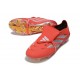 Chaussure de Foot adidas Predator Elite Tongue FG Rouge Argent