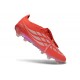 Chaussure de Foot adidas Predator Elite Tongue FG Rouge Argent