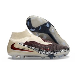 Crampons Neuf Nike Phantom 6 High Elite FG Bordeaux Crush Rouge Univ Fossile 