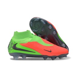 Crampons Neuf Nike Phantom 6 High Elite FG Hot Punch Noir Vert Strike
