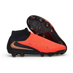 Crampons Neuf Nike Phantom 6 High Elite FG Brt Rouge foncé Dégradé Noir