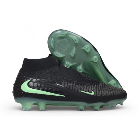 Crampons Neuf Nike Phantom 6 High Elite FG Noir Vert Illusion
