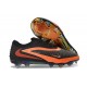 Chaussures de Foot Nike Phantom 6 Low Elite FG Noir Brt Rouge foncé