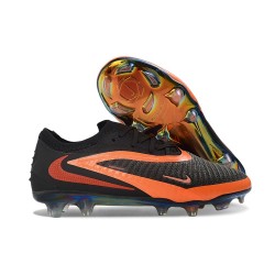 Chaussures de Foot Nike Phantom 6 Low Elite FG Noir Brt Rouge foncé