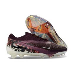 Nike Phantom 6 Low Elite FG Bordeaux Crush Rouge Univ Fossile 