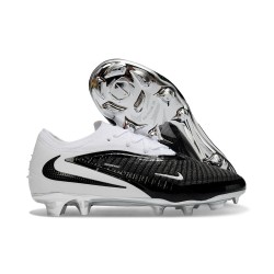 Chaussures de Foot Nike Phantom 6 Low Elite FG Noir Blanc