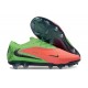 Chaussures de Foot Nike Phantom 6 Low Elite FG Hot Punch Noir Vert Strike