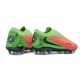 Chaussures de Foot Nike Phantom 6 Low Elite FG Hot Punch Noir Vert Strike