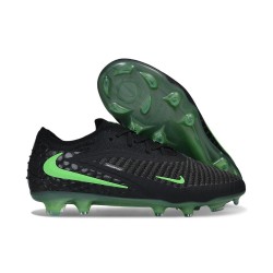Chaussures de Foot Nike Phantom 6 Low Elite FG Noir Vert Illusion