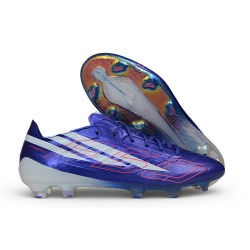 Chaussures de Foot adidas F50 Hyperfast EVO FG Violet Blanc