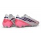 Chaussures de Foot adidas F50 Hyperfast EVO FG Blanc Noir Rose