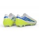 Chaussures de Foot adidas F50 Hyperfast EVO FG Blanc Bleu Volt