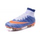 Nouveau Chaussure de Football Nike Mercurial Superfly CR FG Bleu Orange Blanc