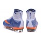 Nouveau Chaussure de Football Nike Mercurial Superfly CR FG Bleu Orange Blanc