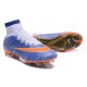 Nouveau Chaussure de Football Nike Mercurial Superfly CR FG Bleu Orange Blanc