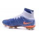 Nouveau Chaussure de Football Nike Mercurial Superfly CR FG Bleu Orange Blanc