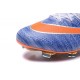 Nouveau Chaussure de Football Nike Mercurial Superfly CR FG Bleu Orange Blanc