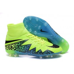 Nike HyperVenom Phantom II FG Football bottes pour hommes Volt Bleu Noir