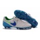 Hommes 2016 Nike Tiempo Legend VI FG Crampons Nike Blanc Bleu Vert