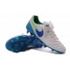 Hommes 2016 Nike Tiempo Legend VI FG Crampons Nike Blanc Bleu Vert