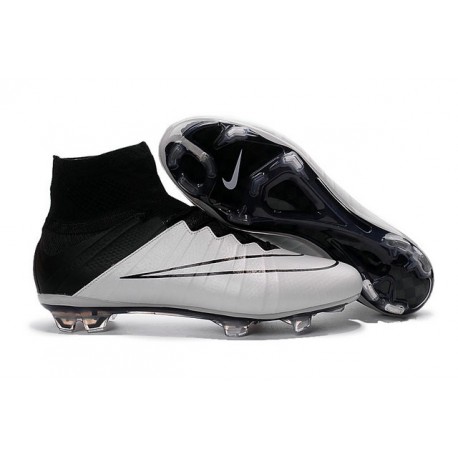 Nouveau Chaussure de Football Nike Mercurial Superfly CR FG Blanc Noir Cuir