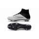 Nouveau Chaussure de Football Nike Mercurial Superfly CR FG Blanc Noir Cuir