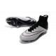 Nouveau Chaussure de Football Nike Mercurial Superfly CR FG Blanc Noir Cuir