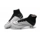 Nouveau Chaussure de Football Nike Mercurial Superfly CR FG Blanc Noir Cuir