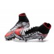 Nike HyperVenom Phantom 2 FG Chaussures de football Noir Rouge Blanc