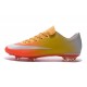 Chaussure de Football Hommes Nike Mercurial Vapor 10 FG Orange Jaune Or Blanc