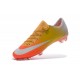 Chaussure de Football Hommes Nike Mercurial Vapor 10 FG Orange Jaune Or Blanc